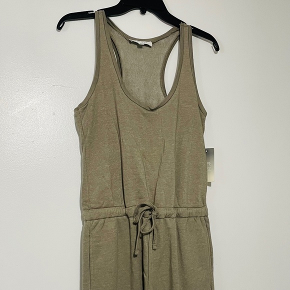 Olive Racerback Drawstring Waist Jogger Jumpsuit by Hippie Rose - Picture 4 of 13